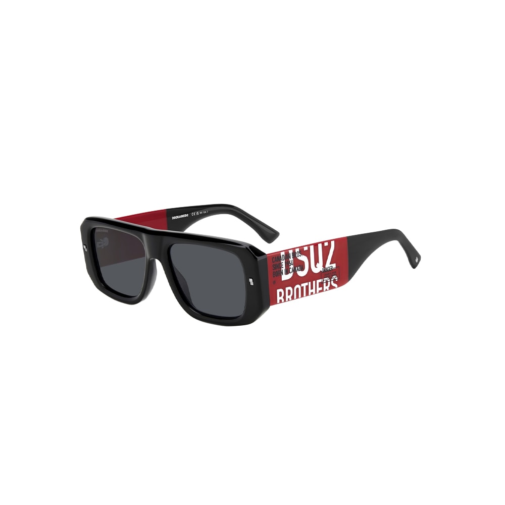 Dsquared2 D2 0107/S OITIR sunglasses in black, 45° view
