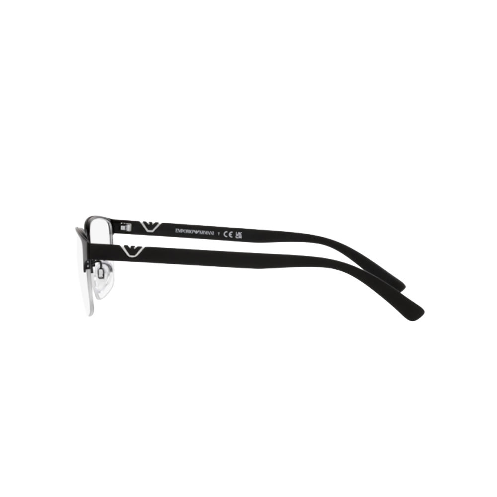 Emporio Armani 1138 glasses in black, side view