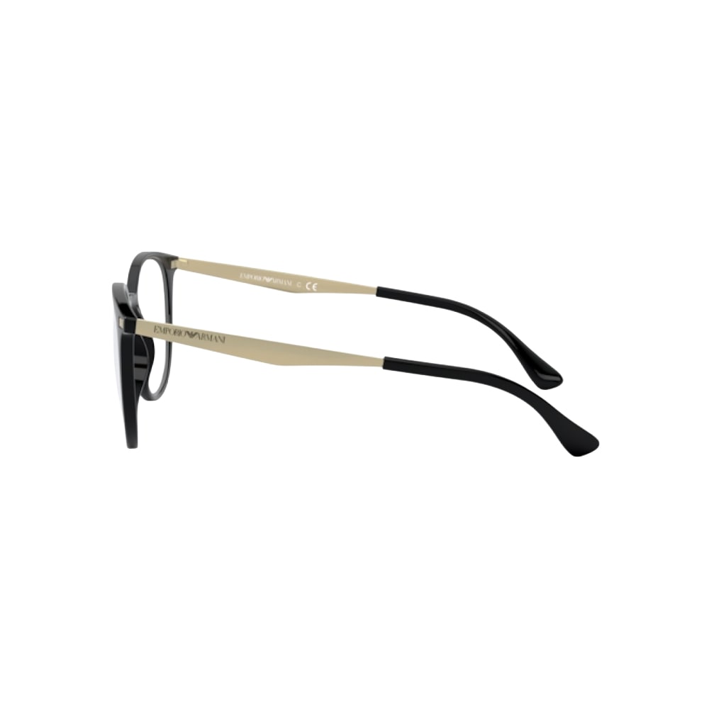 Emporio Armani 3168 glasses in black, side view