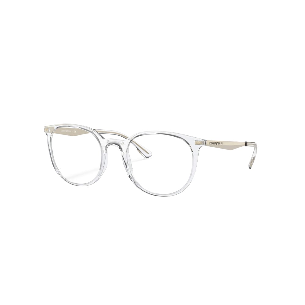 Emporio Armani 3168 glasses in gold, 45° view