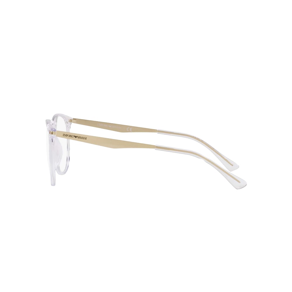 Emporio Armani 3168 glasses in gold, side view