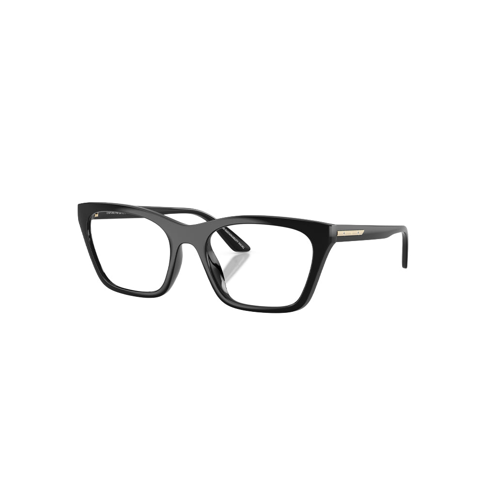 Emporio Armani EA 4274BU glasses in black, 45° view
