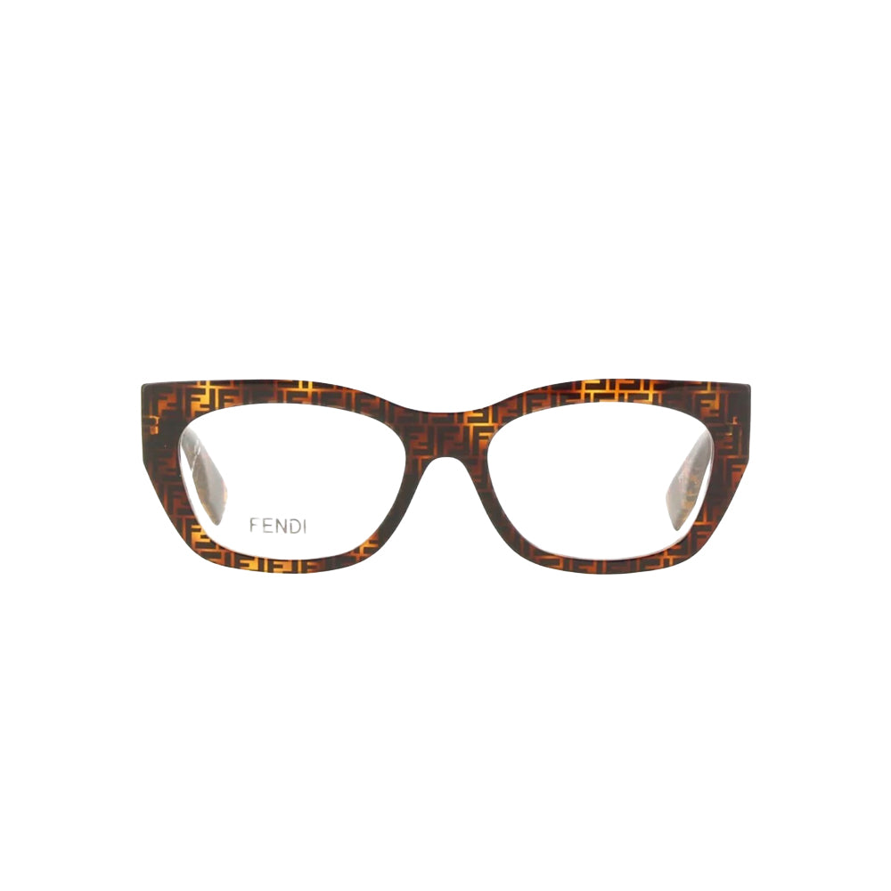 Fendi FE50082I glasses in havana, front view
