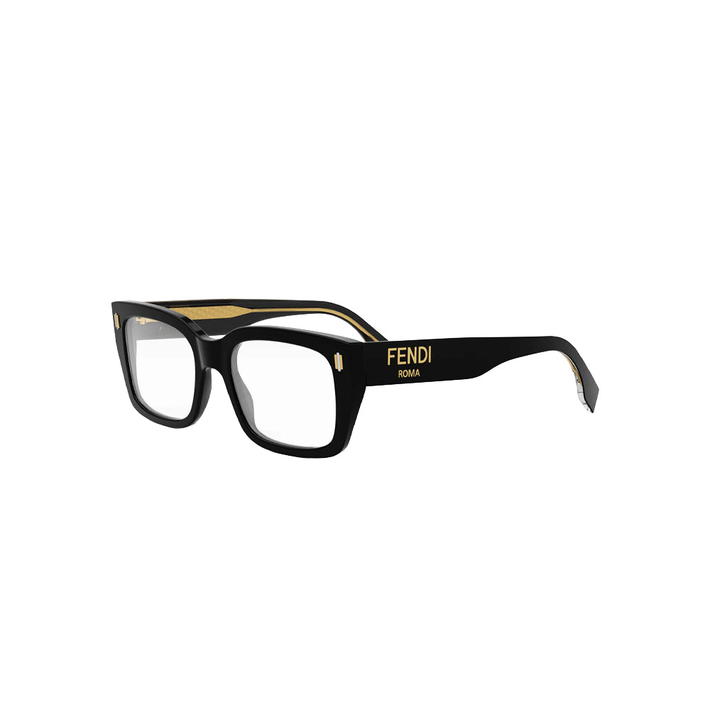 Fendi FE5009SU glasses in black, 45° view