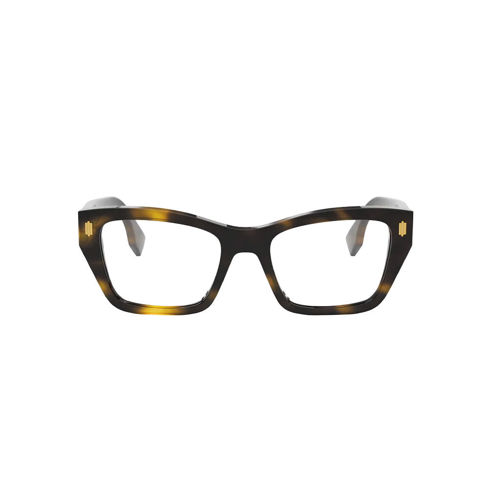 Fendi FE50118I glasses in havana, front view