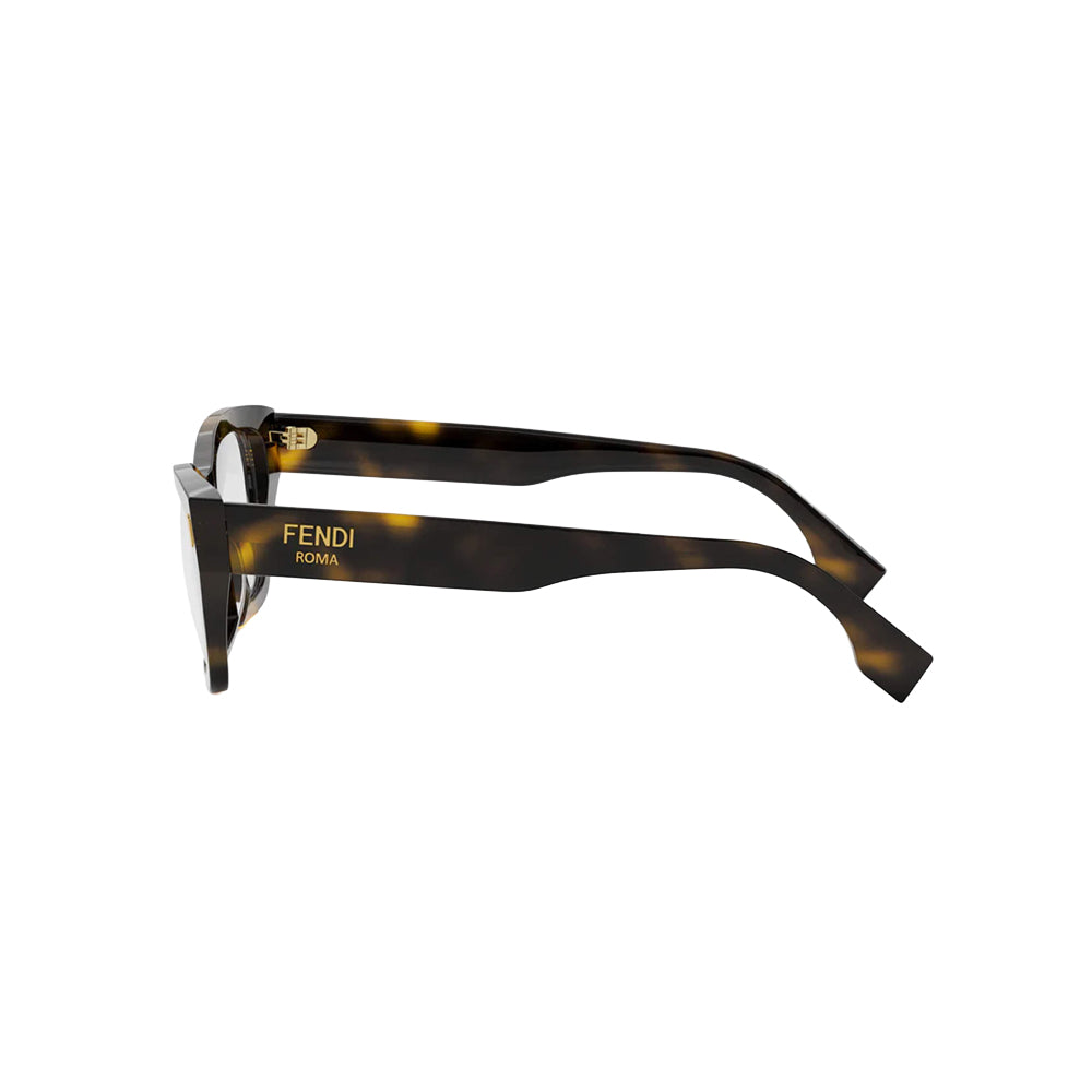 Fendi FE50118I glasses in havana, side view