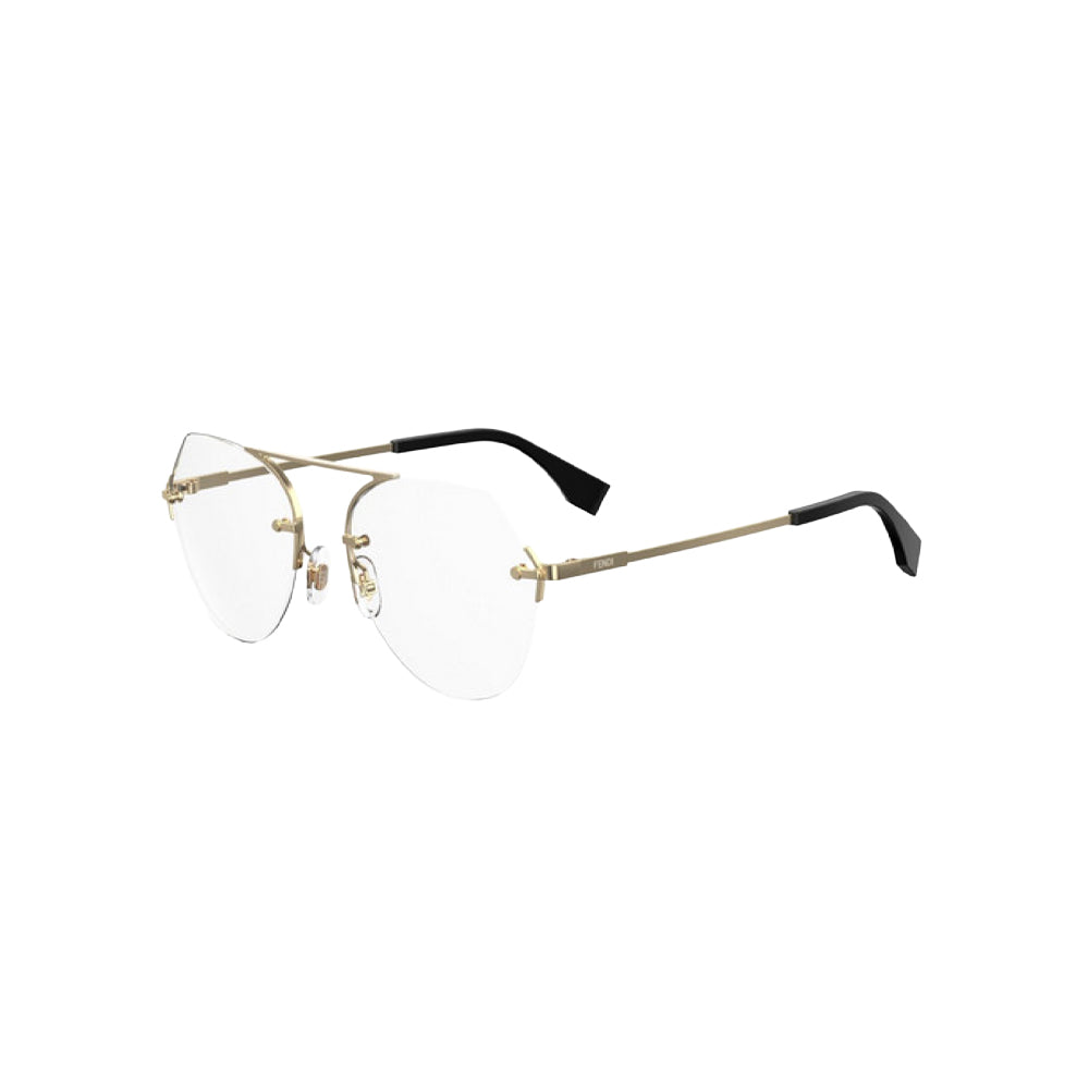 Fendi FF M0063 glasses in gold, 45° view