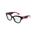 Gucci GG1424O glasses in red, 45° view