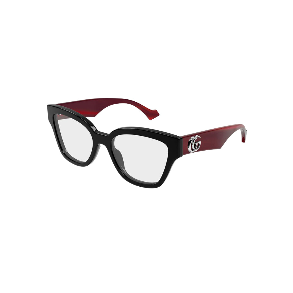 Gucci GG1424O glasses in red, 45° view