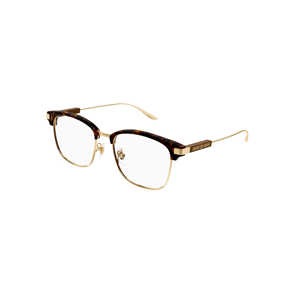 Gucci GG1439OK glasses in gold, 45° view