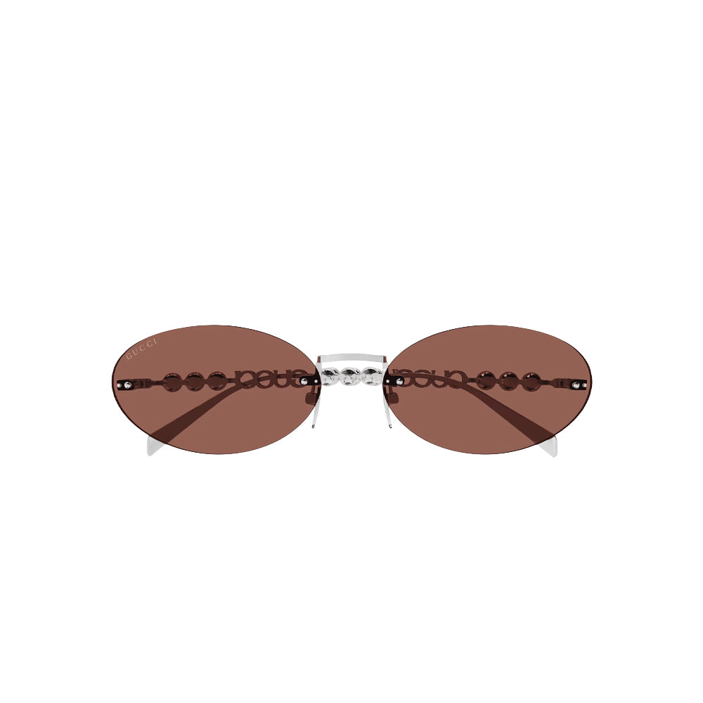Gucci GG1922S sunglasses in silver, front view