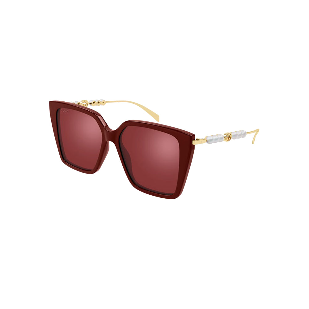 Gucci GG1967S sunglasses in red, 45° view