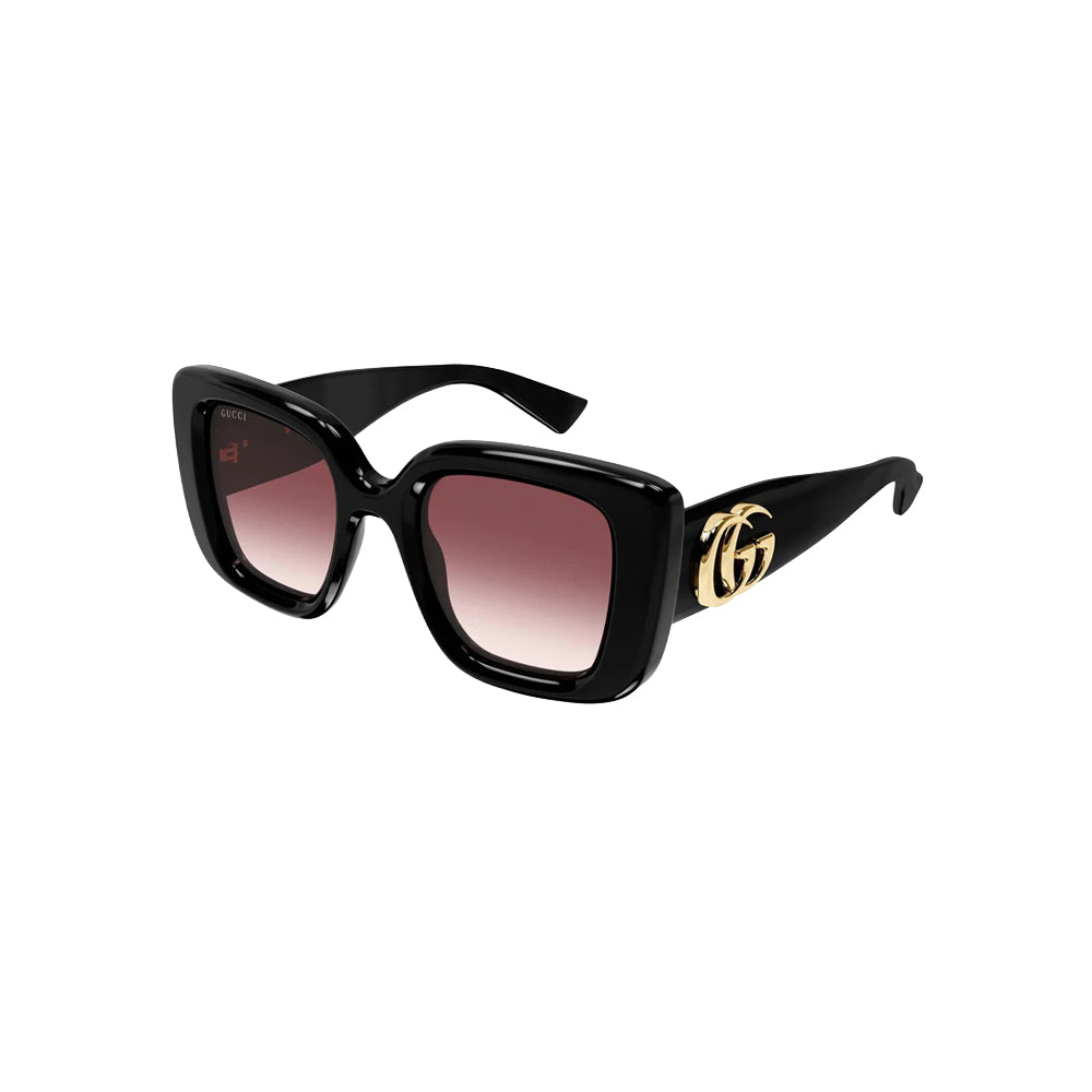 Gucci GG1975S sunglasses in black, 45° view