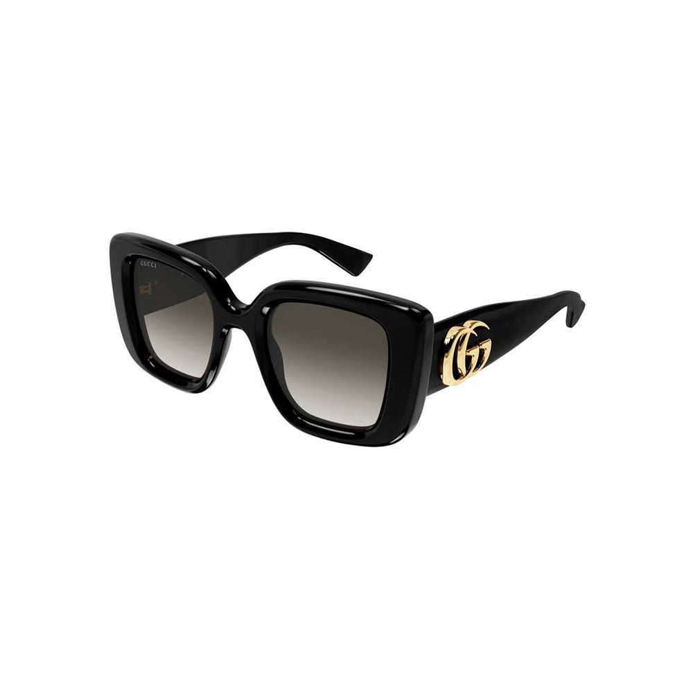 Gucci GG1975S sunglasses in black, 45° view