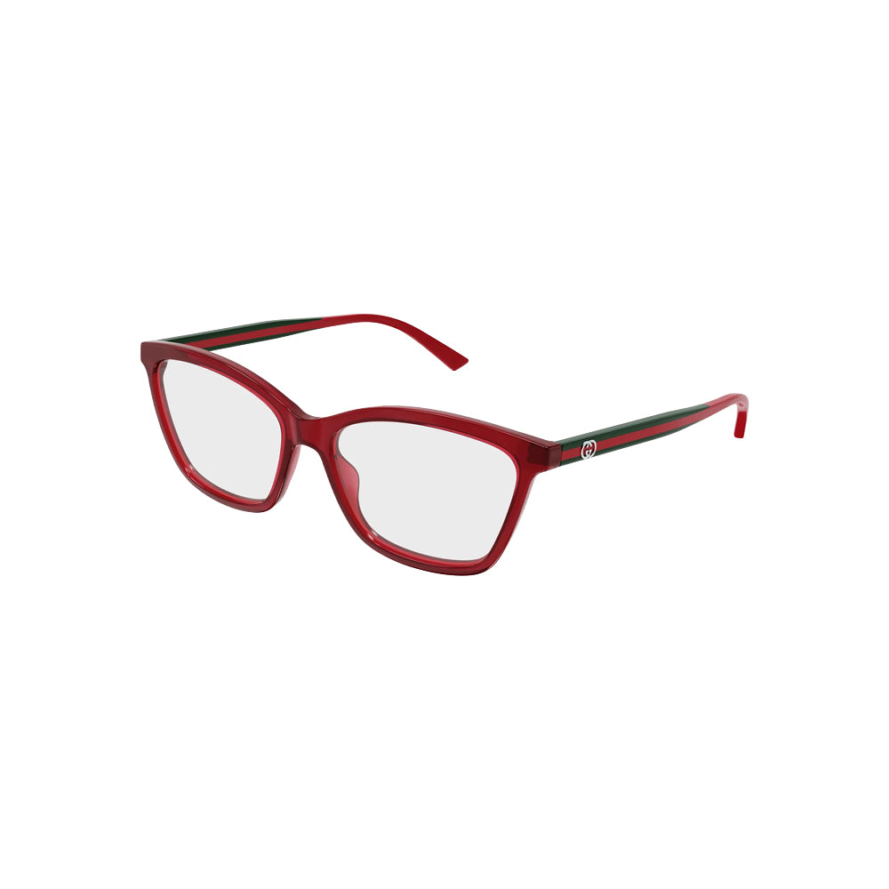 Gucci GG1989O glasses in red, 45° view