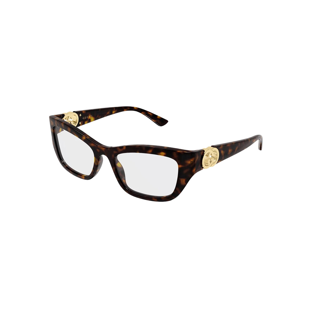 Gucci GG2125O glasses in havana, 45° view