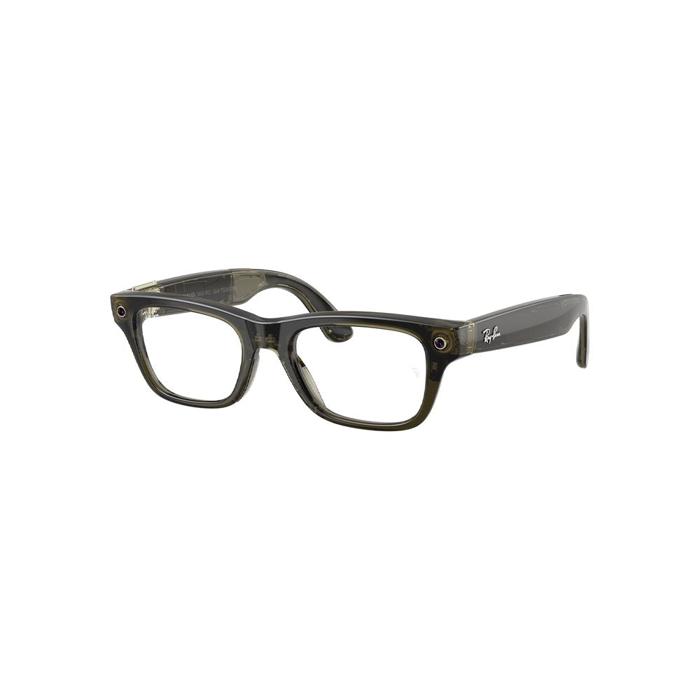 Ray-Ban Meta Blayzer Optics (Gen 2) – Transparent Dark Olive / Clear demo (prescription-ready) / Standard (50-19)