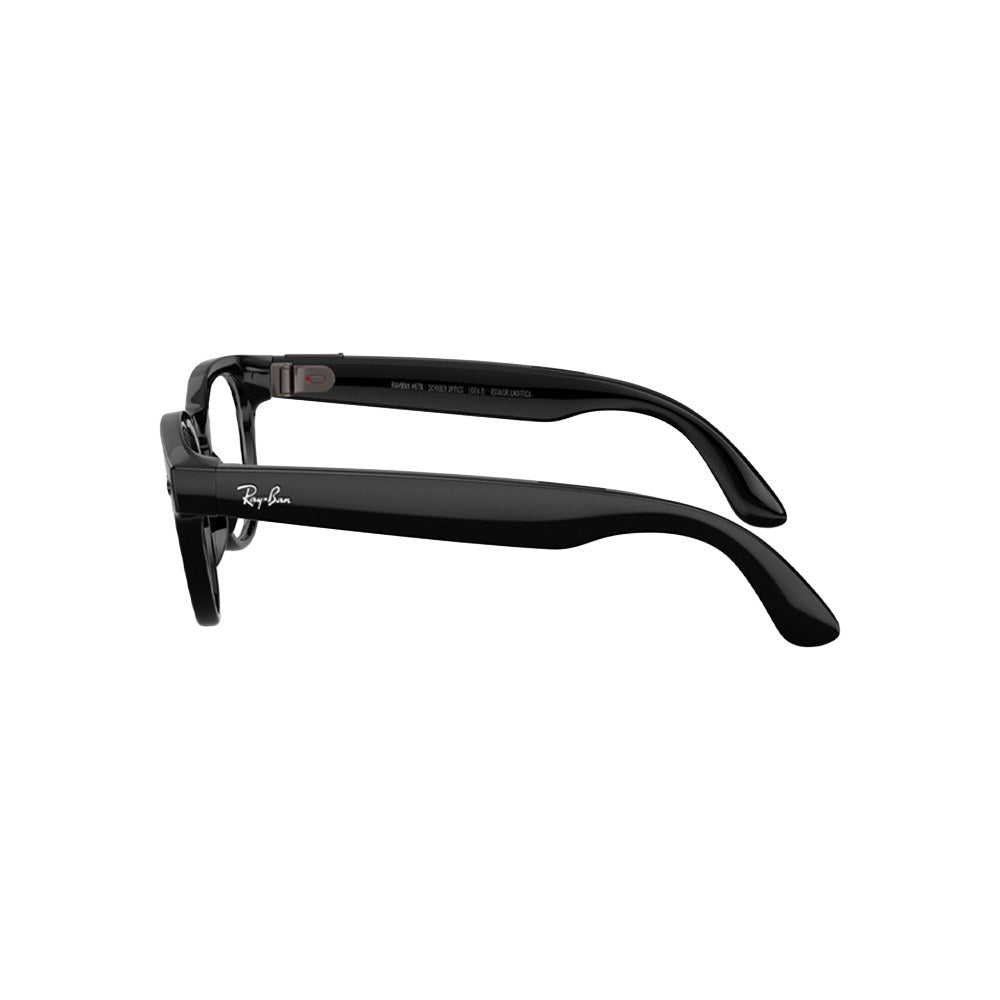 Ray-Ban Meta Scriber Optics (Gen 2) – Shiny Black / Clear demo (prescription-ready)