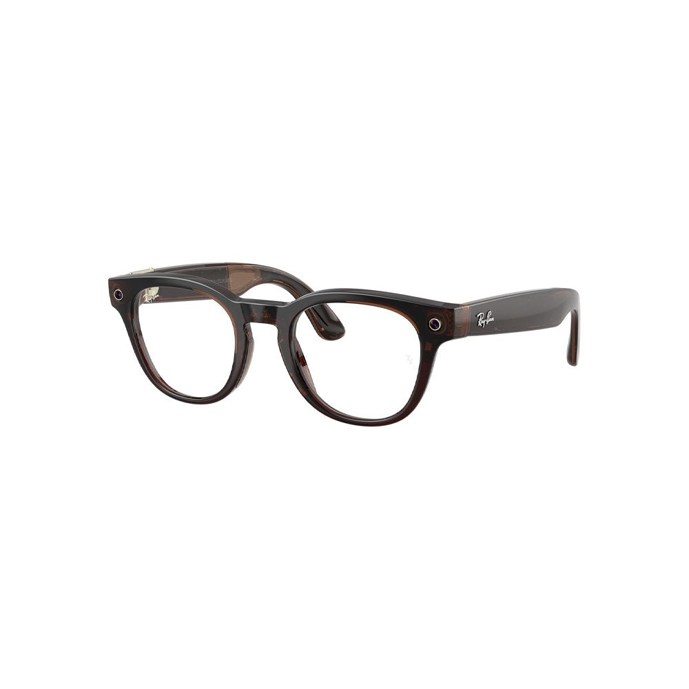 Ray-Ban Meta Scriber Optics (Gen 2) – Transparent Umber / Clear demo (prescription-ready)