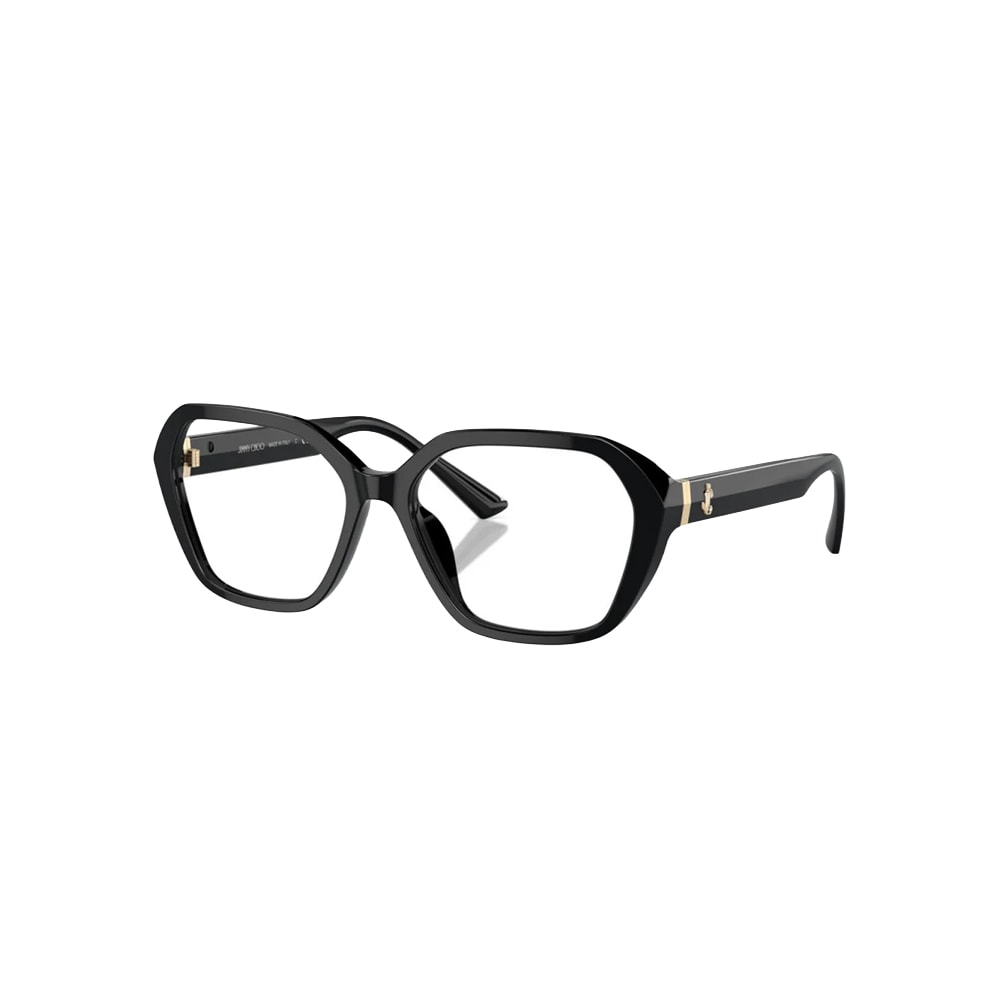 Jimmy Choo JC3013U glasses in black, 45° view