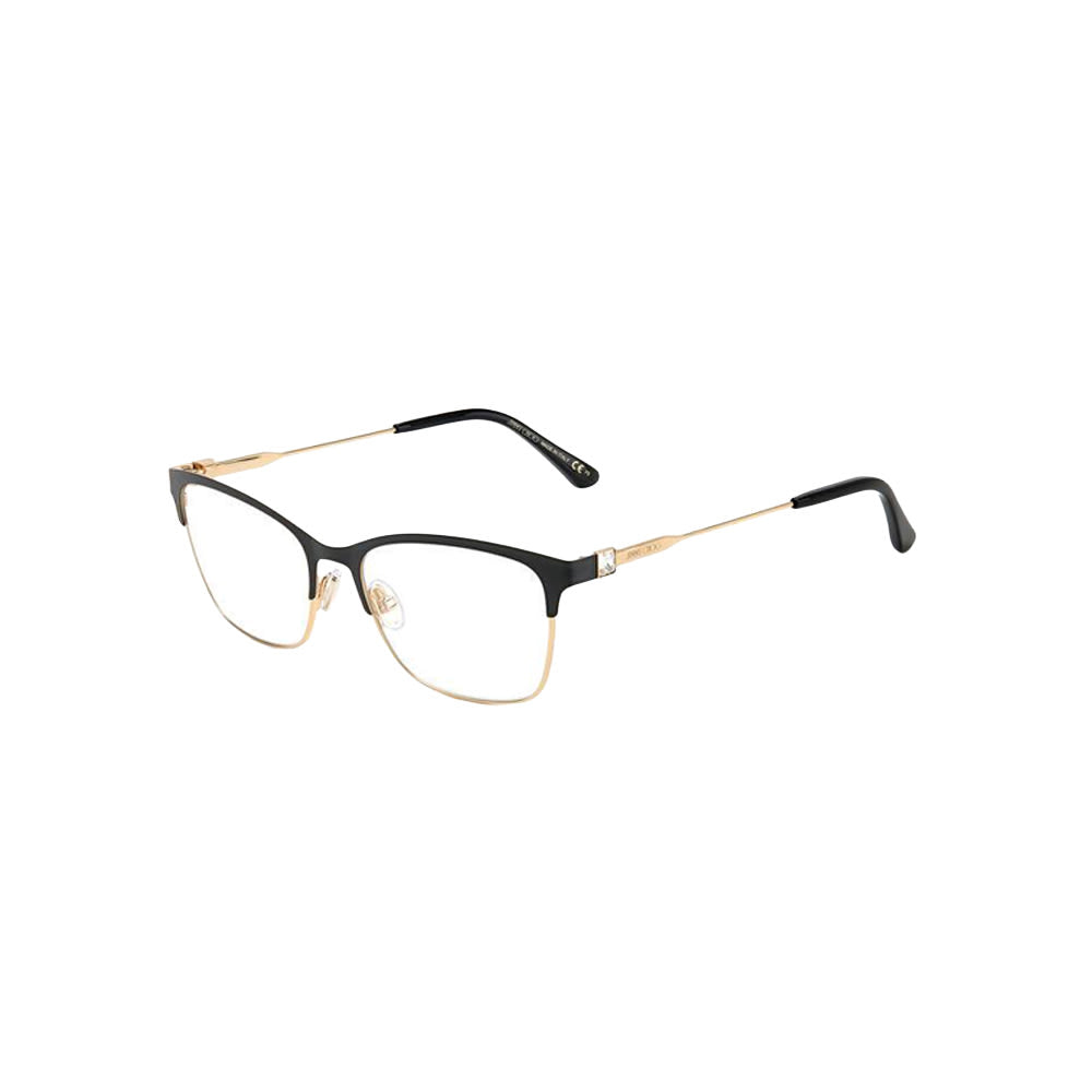 Jimmy Choo JC348 glasses in gold, 45° view