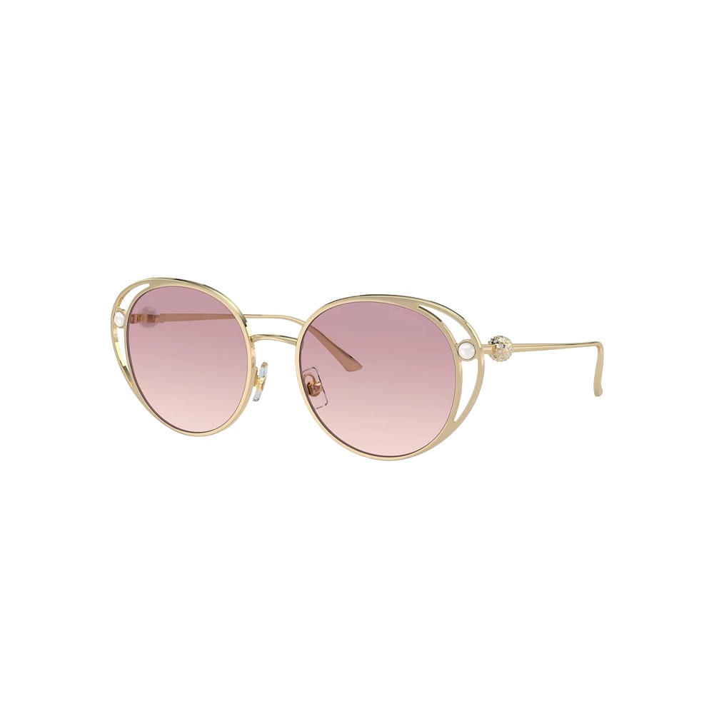 Jimmy Choo JC4003HB sunglasses in gold, 45° view