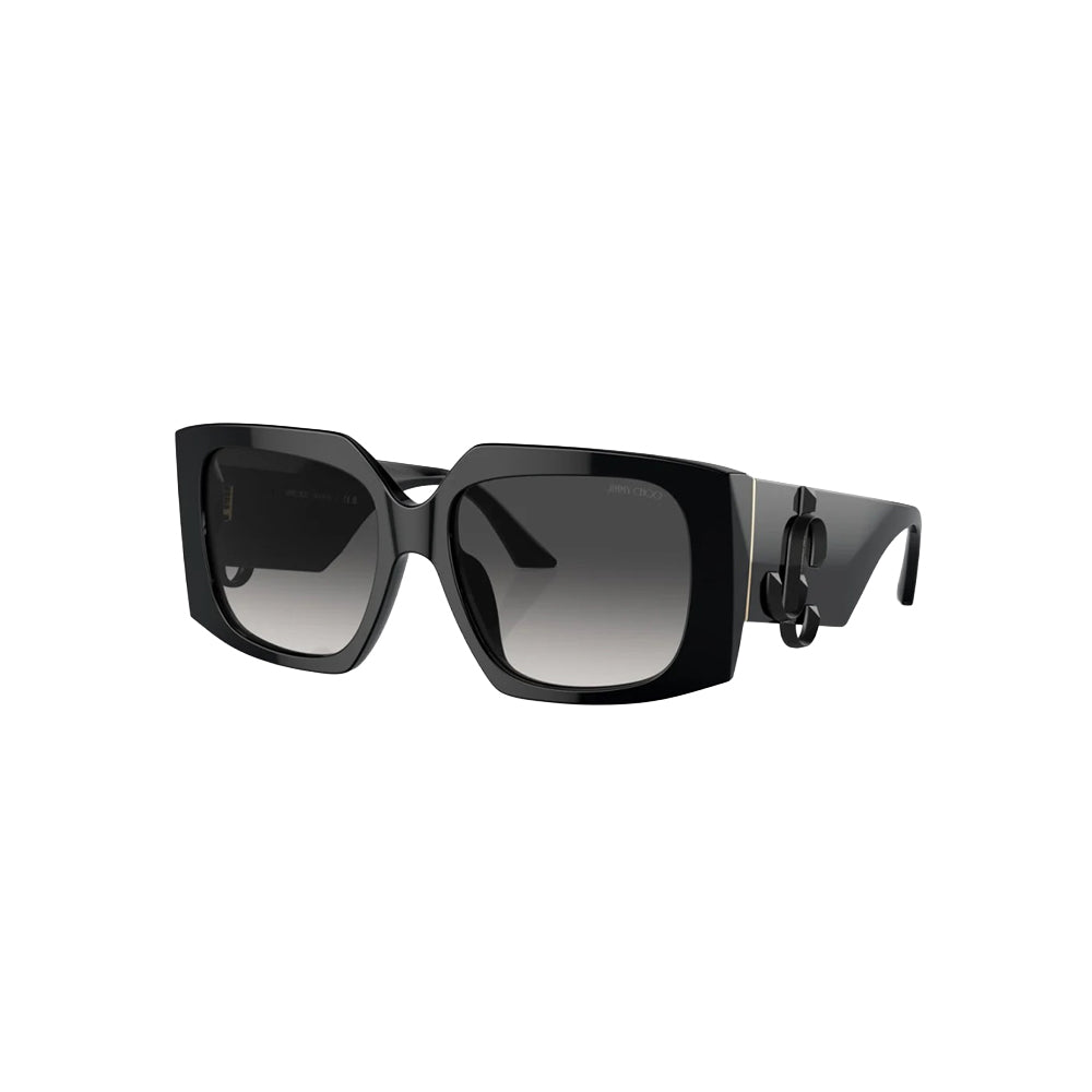 Jimmy Choo JC5006U sunglasses in black, 45° view