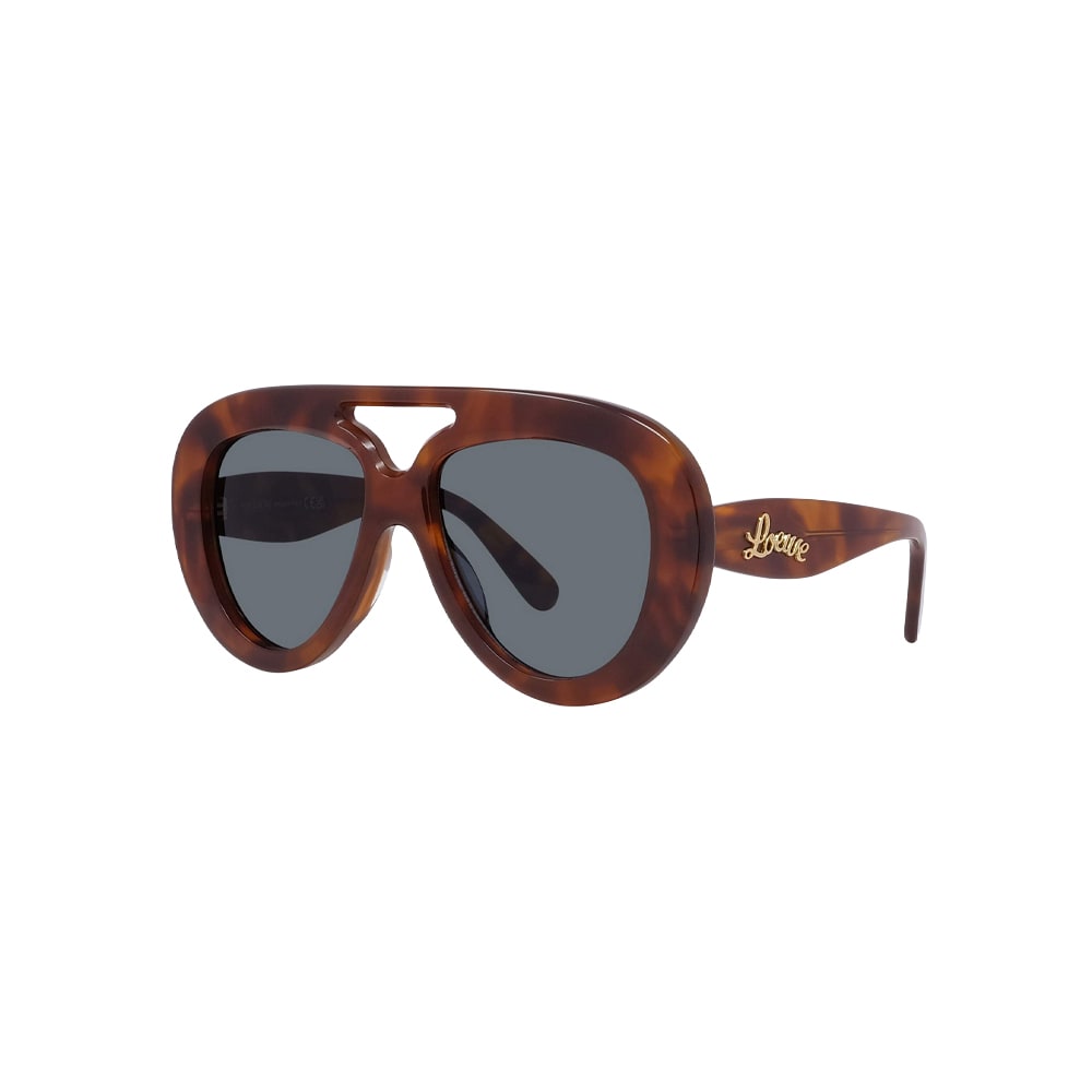 Loewe LW40144U sunglasses in havana, 45° view