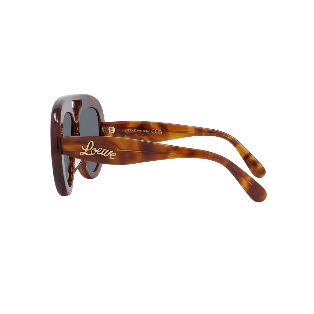 Loewe LW40144U sunglasses in havana, side view