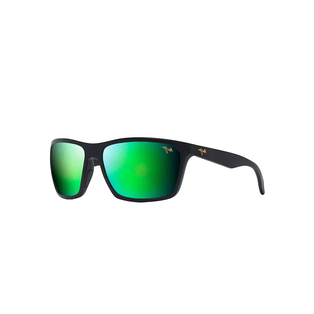 Maui Jim MJ-804-2M sunglasses in black, 45° view