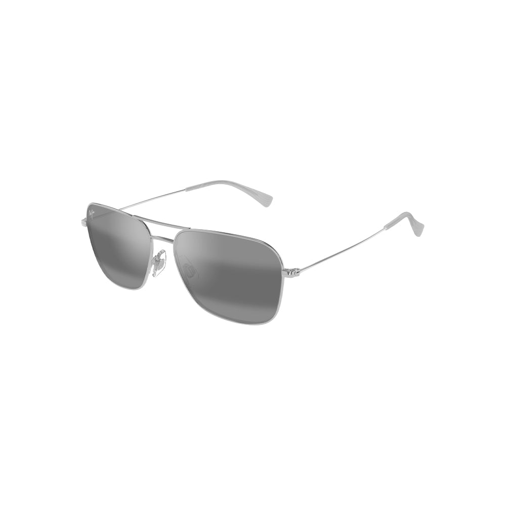 Maui Jim MJ0675S sunglasses in silver, 45° view