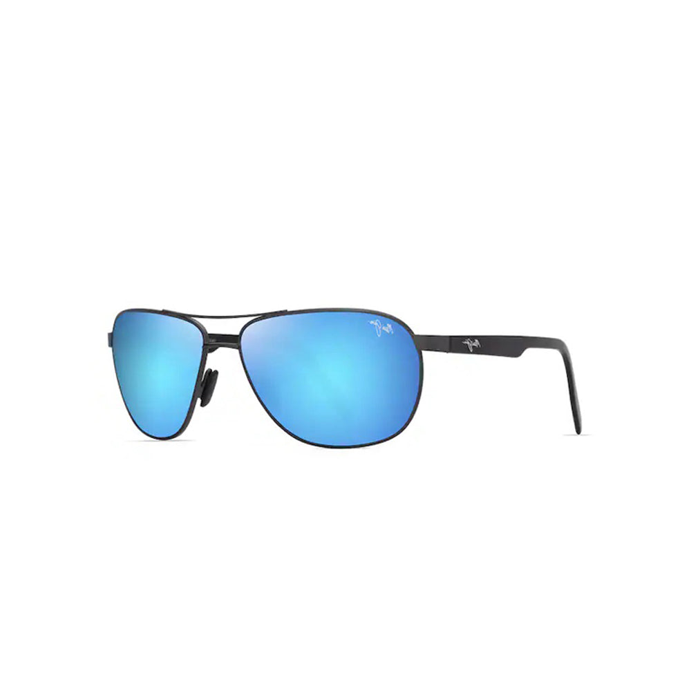 Maui Jim MJ0728S sunglasses in black, 45° view