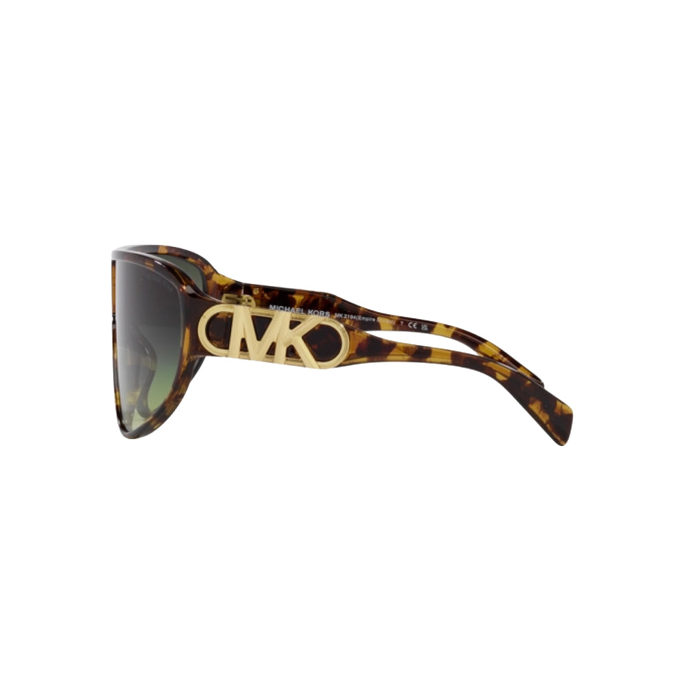 Michael Kors 0MK2194 Empire shield sunglasses in havana, side view