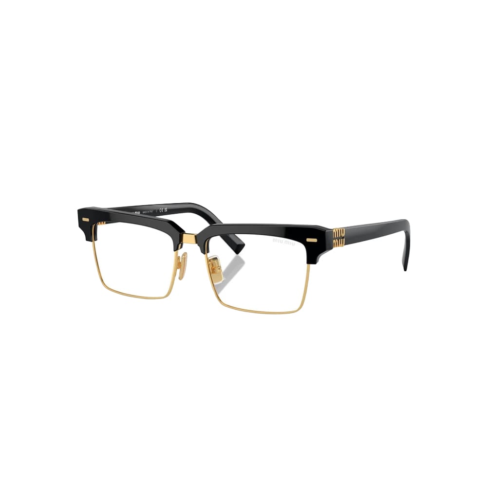 Miu Miu SMU 10Z glasses in black, 45° view