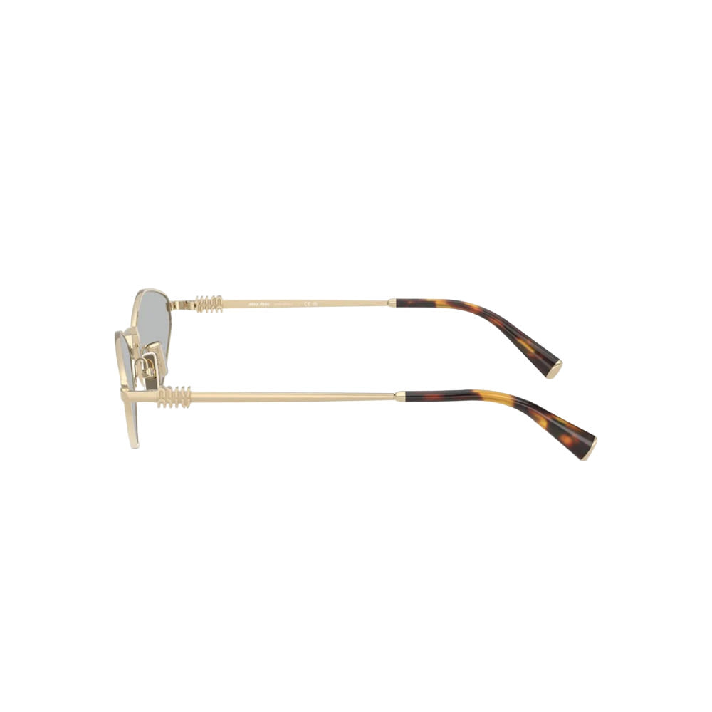 Miu Miu SMU 56Z sunglasses in gold, side view