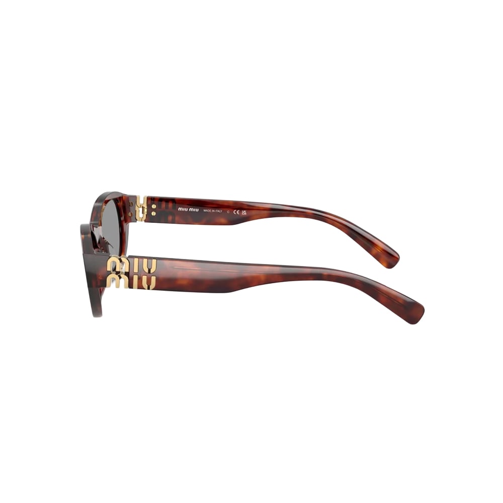 Miu Miu SMU A03 sunglasses in havana, side view