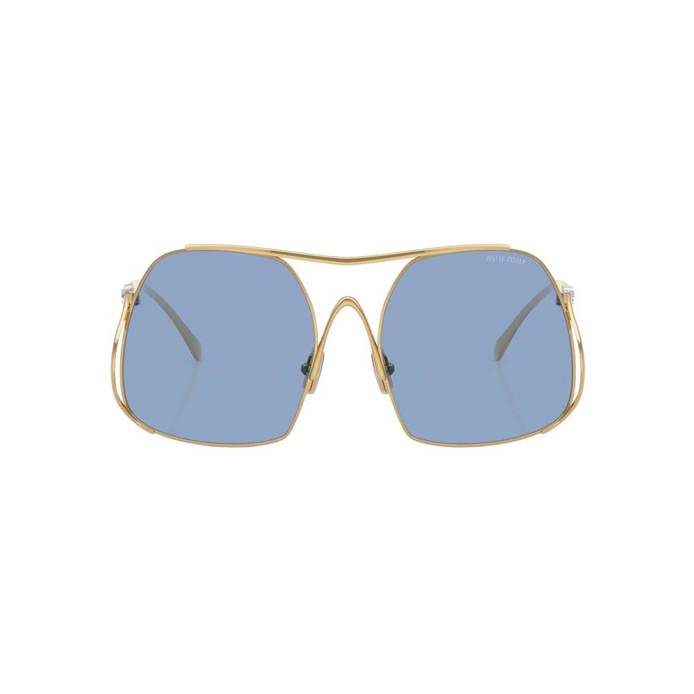 Miu Miu SMU A55 sunglasses in gold, front view