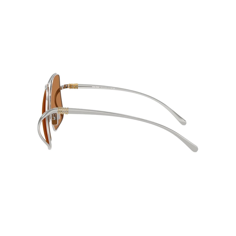 Miu Miu SMU A55 sunglasses in silver, side view