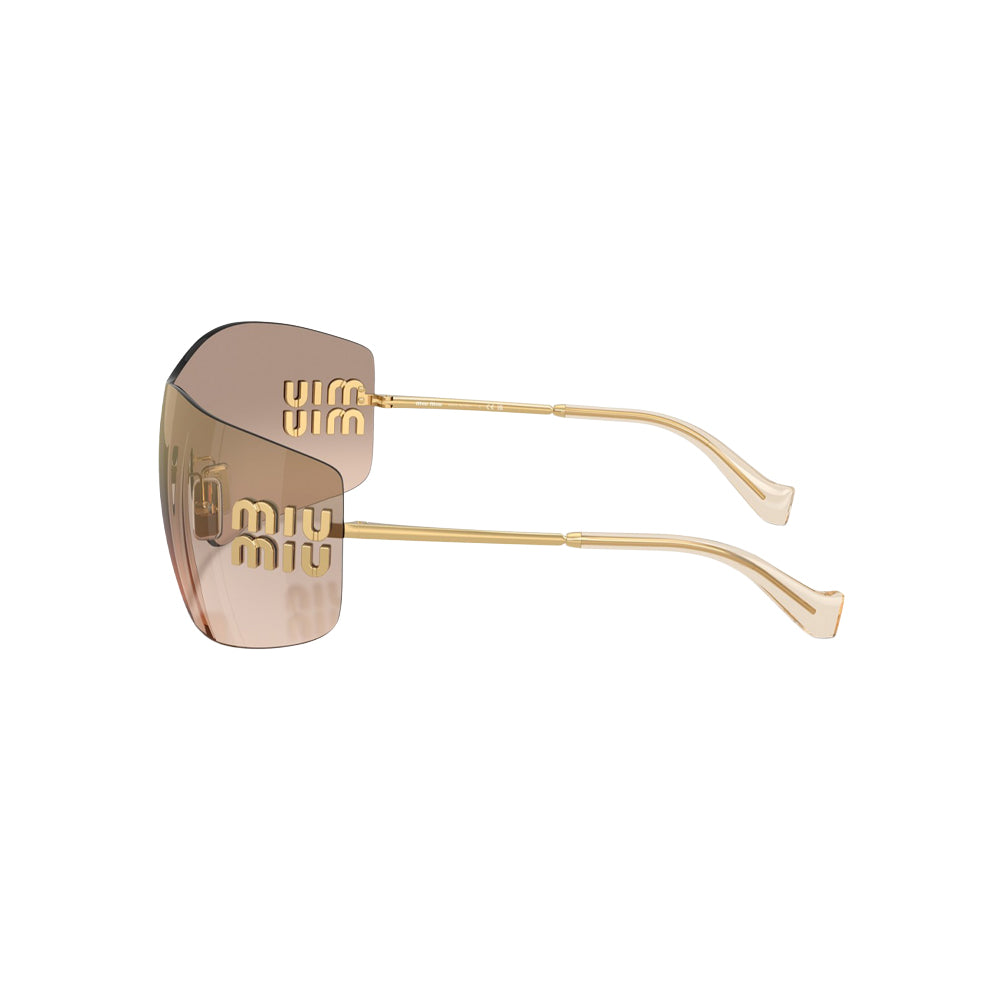 Miu Miu SMU B53S sunglasses in brown, side view