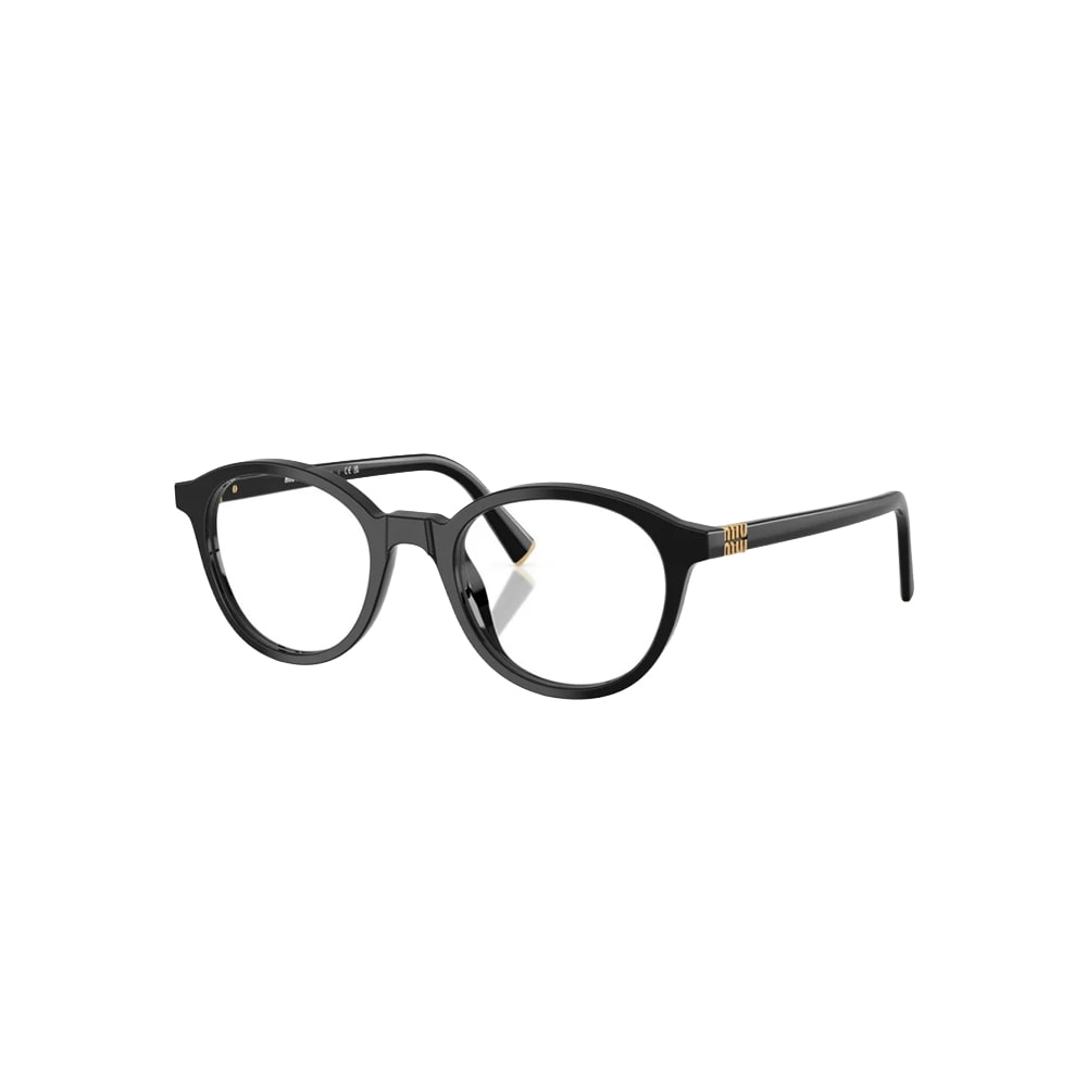 Miu Miu VMU 02W glasses in black, 45° view