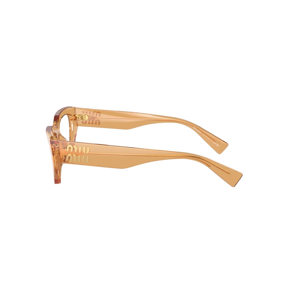 Miu Miu VMU 03X glasses in orange, side view