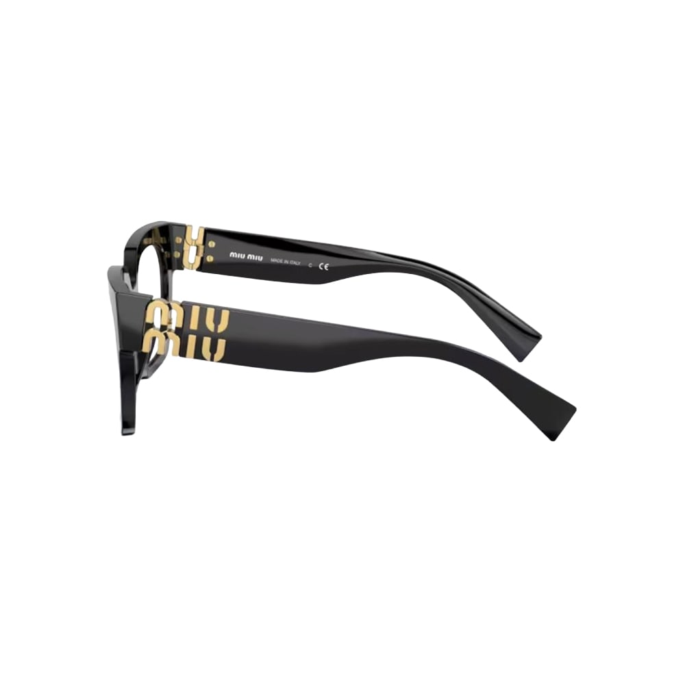 Miu Miu VMU 04U glasses in black, side view