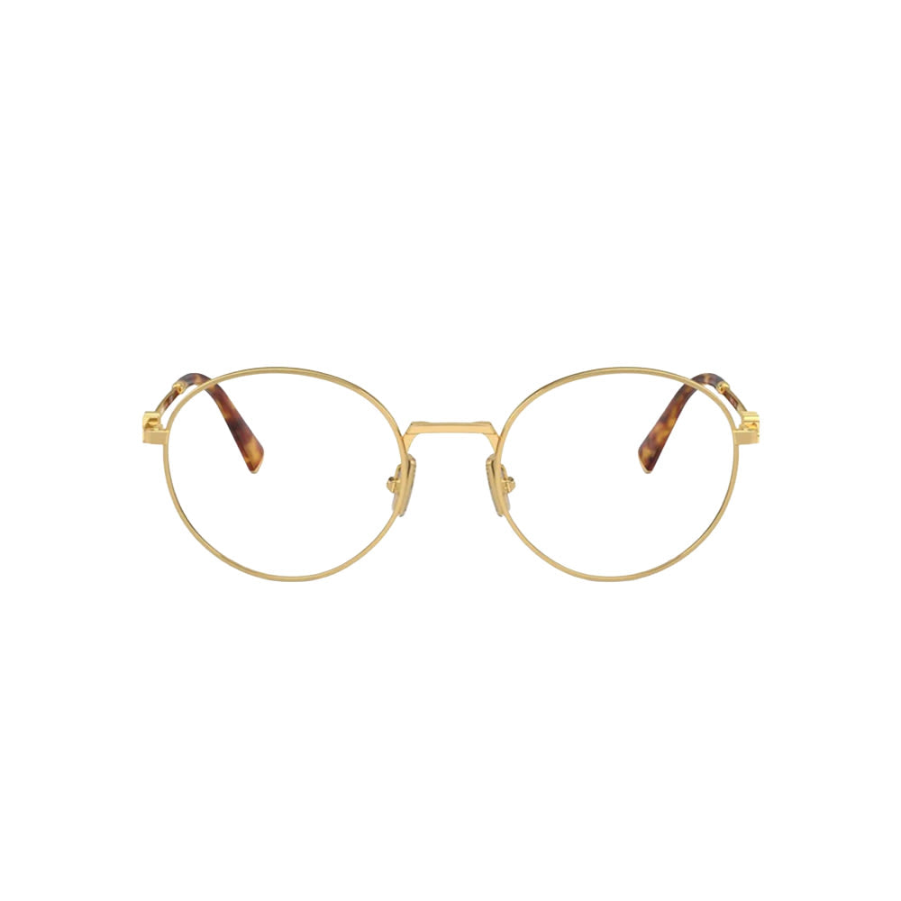 Miu Miu VMU 52X glasses in gold, front view
