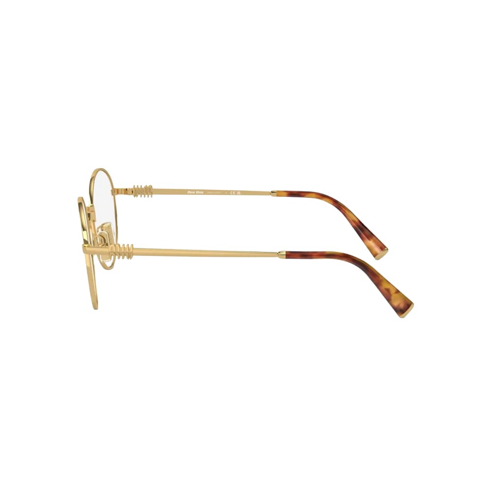 Miu Miu VMU 52X glasses in gold, side view