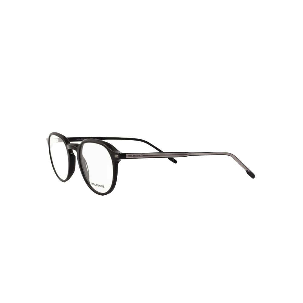 Moleskine MO1211 glasses in black, 45° view