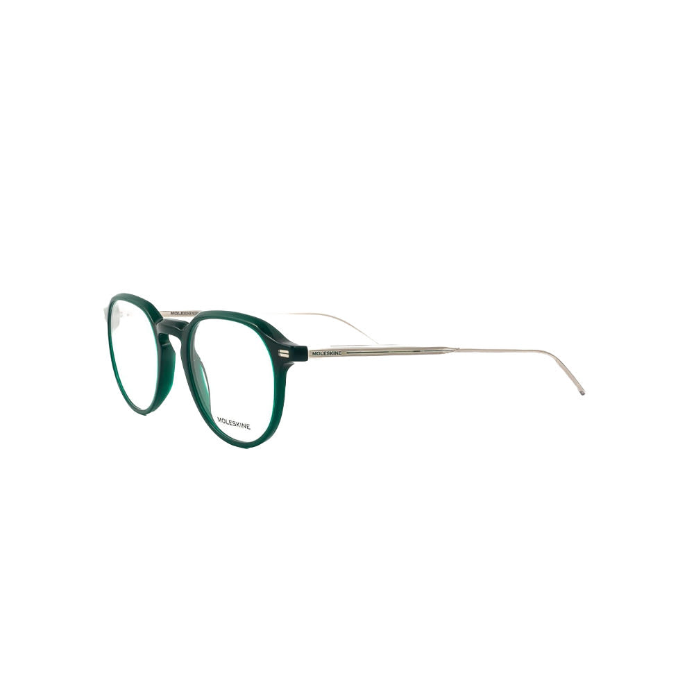 Moleskine MO1211 glasses in silver, 45° view