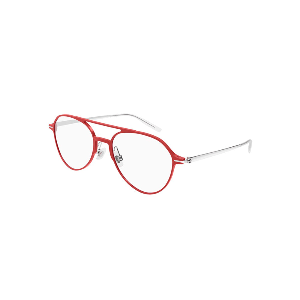 Montblanc MB0195O glasses in red, 45° view