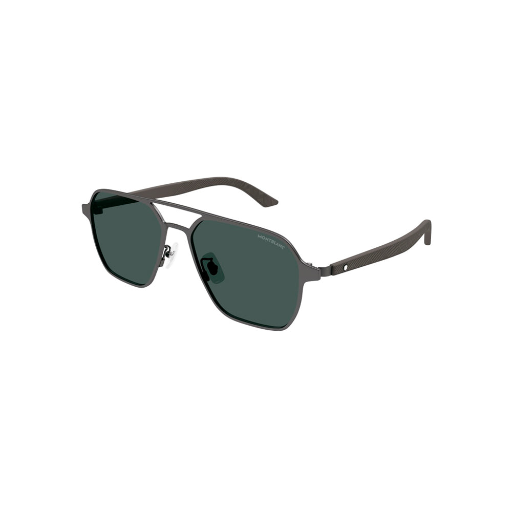 Montblanc MB0360S 003 sunglasses in grey, 45° view