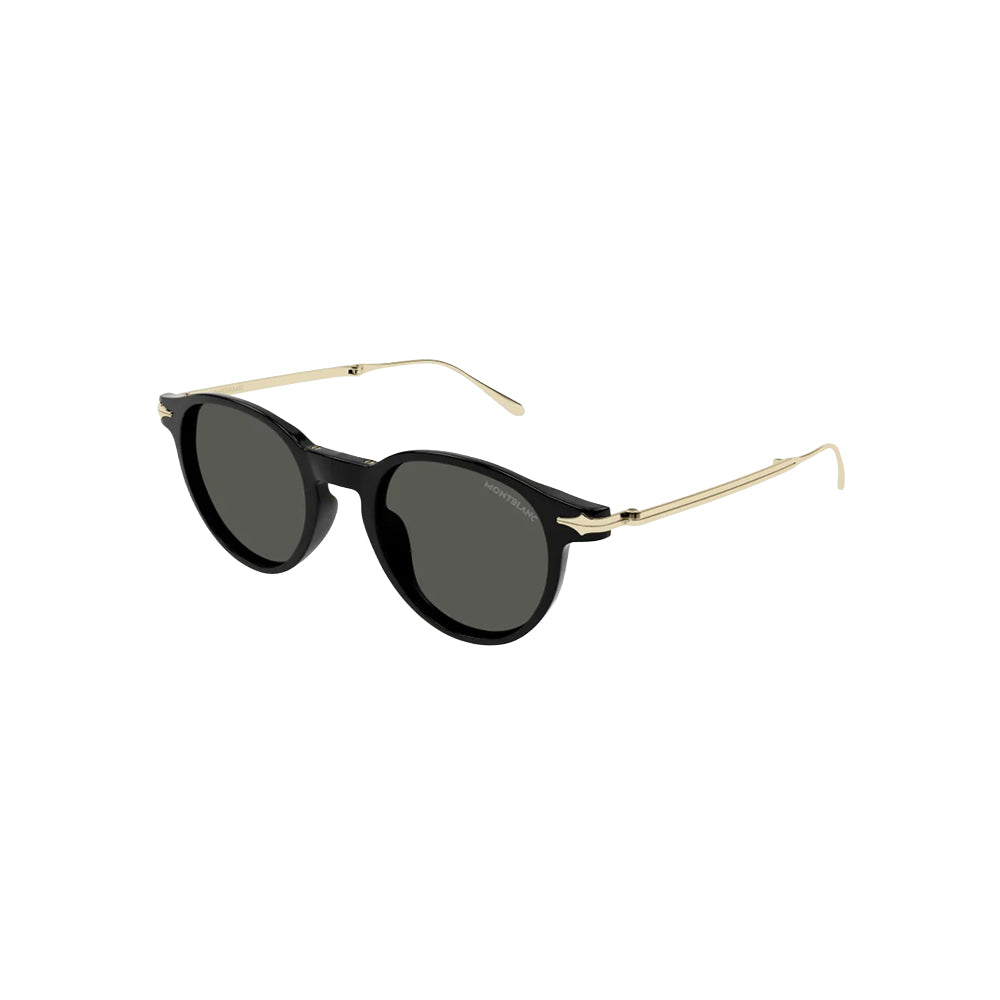 Montblanc MB0407S sunglasses in black, 45° view