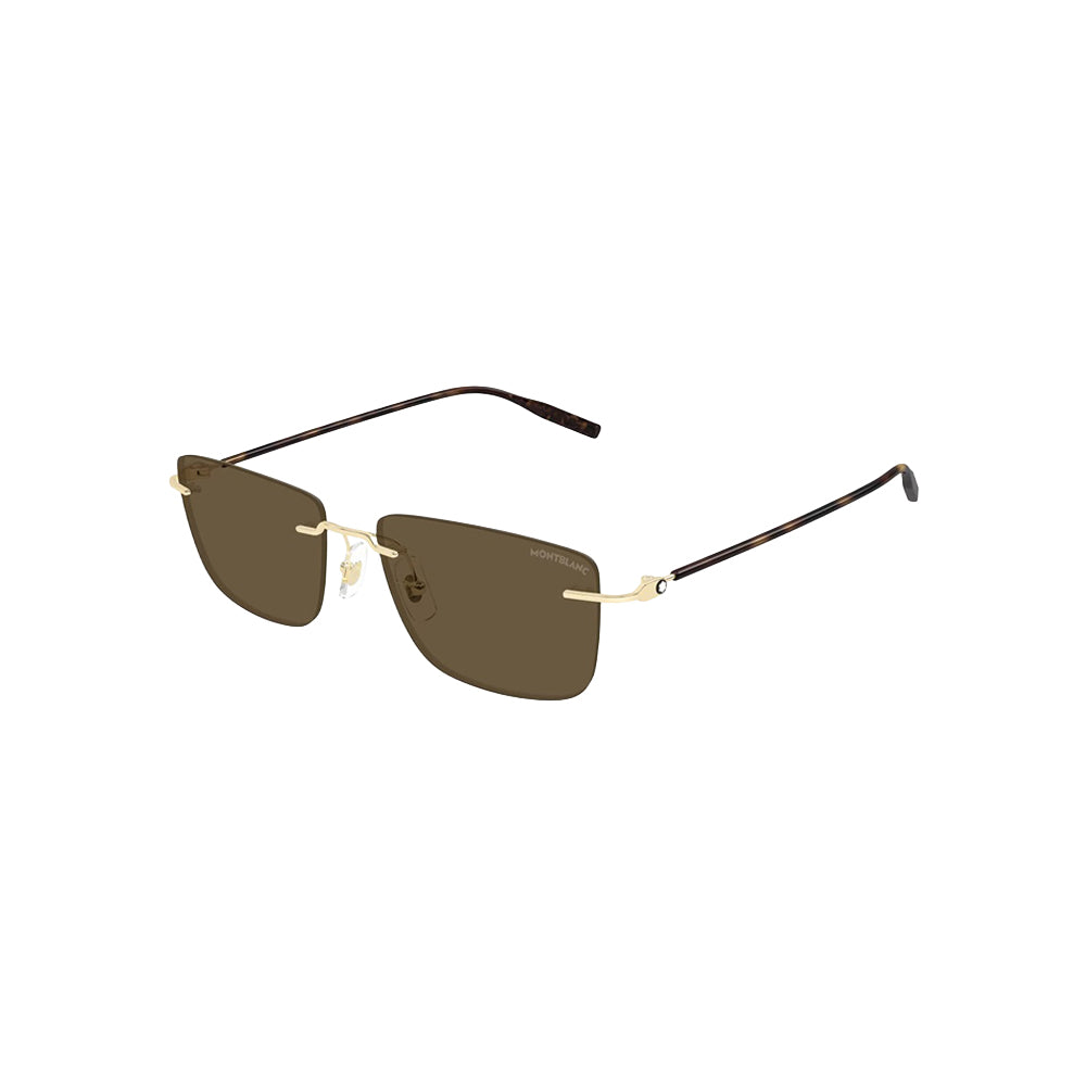 Montblanc MB0429S sunglasses in havana, 45° view